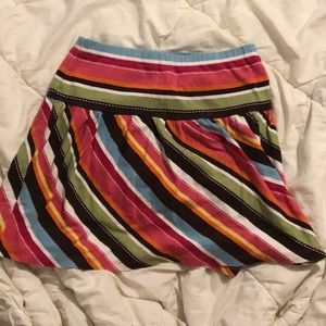 Girls multi colored striped skort